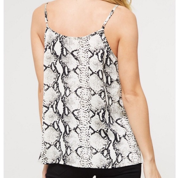 SNAKESKIN Print Cowl Neck Cami w/Adjustable Straps - Picture 6 of 6